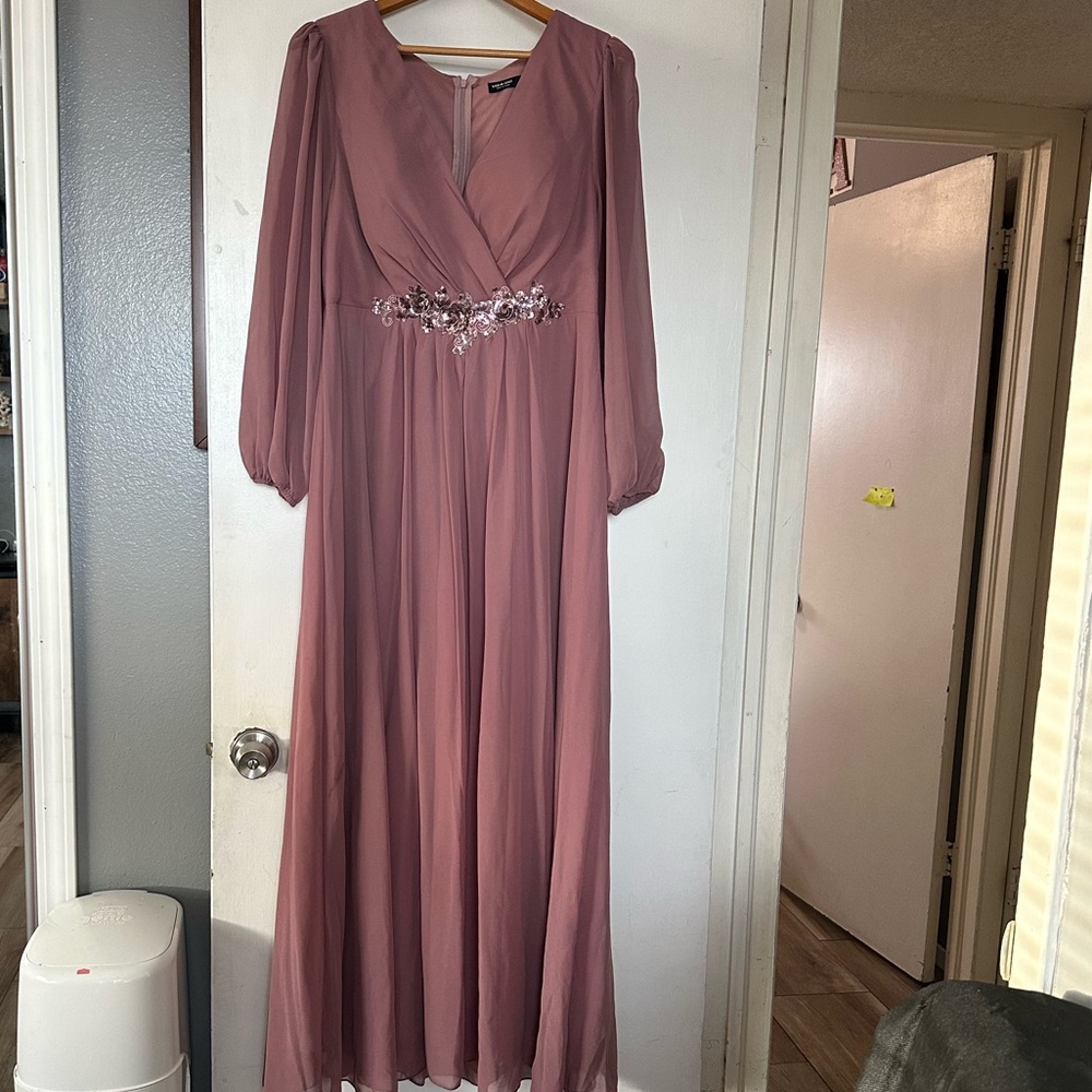 sorority formal dresses maxi Red Strapless Cowl Back Maxi Dress main image 1